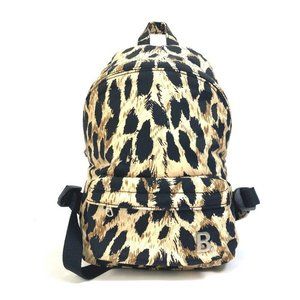 AUTHENTICITY GUARANTEED BALENCIAGA Leopard Mini Backpack bag Beige/Black